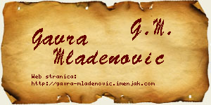 Gavra Mladenović vizit kartica
